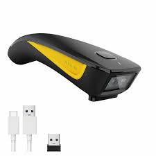 NETUM QR Code Scanner, Mini Barcode Scanner Bluetooth Compatible, Small Portable USB 1D 2D Bar Code Scanner for Inventory, 2.4G Cordless Image Reader
