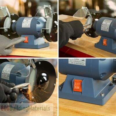 Sanding Block Double Sander Double Grinder Electric 250 W Coarse A36 Fine A60 Grinding Disc with 150 mm