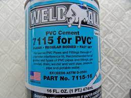 WELDALL 16oz Low VOC Clear Fast Set PVC Cement 7115-16