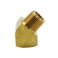 45 Degree Street Elbow 1/8 1/4 3/8 1/2 NPT Male To NPT Female Brass Pipe Fitting (Pack of 8)
