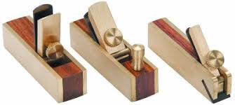 BK Micro Mini Brass Hand Plane Set Wood Finish Planer Hobby Craft -Set of 3 Pieces