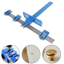 Adjustable Punch Locator Drill Template Guide, Wood Drilling Dowelling Guide For Installation of Handles Knobs on Doors and Drawer