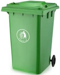 120L Plastic Waste Outdoor Storage Garbage Bin, Size: Large