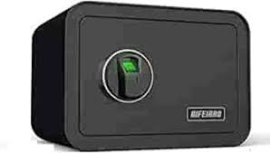 AIFEIBAO Biometric Fingerprint Locker 35cm 17kg Black Safe Deposit Box