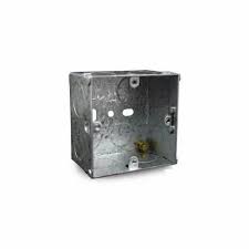 ALFANAR GI Metal Switch Back Box 3×3 70x70x35mm with 1.1mm thickness and Brass Earth and Adjustable Lugs