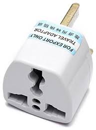 Travel Power Plug Adapter, 3 Pin, White