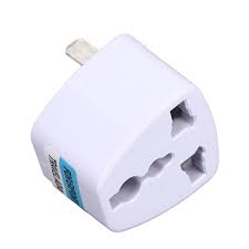 Travel Power Plug Adapter, 3 Pin, White