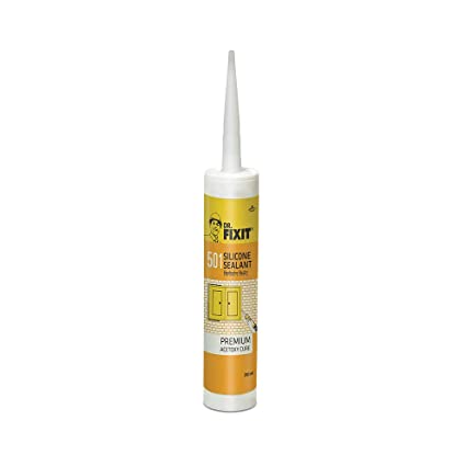 Dr Fixit Clear Premium Acetoxy Cure Silicone Sealant