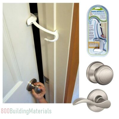 DOOR MONKEY Child Proof Door Lock & Pinch Guard – For Door Knobs & Lever Handles – Easy to Install