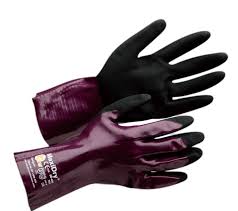 ATG Maxi Dry Gauntlet Synthetic Nitrile Coated Purple & Black Safety Gloves, 56-426, Size: XL