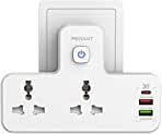PEGANT 3 in 1 Power Extension Socket Plug Adapter, 20W