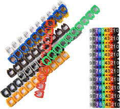 Cable Marker Manufacture Factory Colourful M-Type Marker Number Tag Label Siut for Wire 2.0-8.0mm ( 0-9，A-Z) Multi