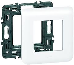 Legrand Mosaic Support Plate for 2 Claw Fixing Modules, White 099672
