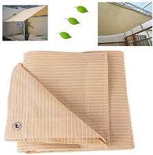 Resistant Sun Shade Netting Beige Shade Cloth Garden Canopy (Size : 4x12m)