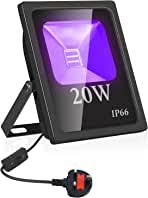 Eleganted UV LED Flood Light, 20W High Power UV Ultraviolet Blacklight 85V-265V