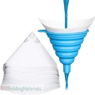 Paint Filter Strainer Resin Filter with 100 Micro Paint Cone Paint Strainers with 1 Pcs Silicone Funnel Filter-100 pcs