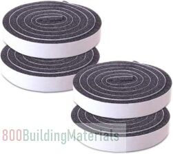 DELFINO Adhesive Gap Sealing Foam Rubber Weather Stripping Strip Tape -4 Rolls