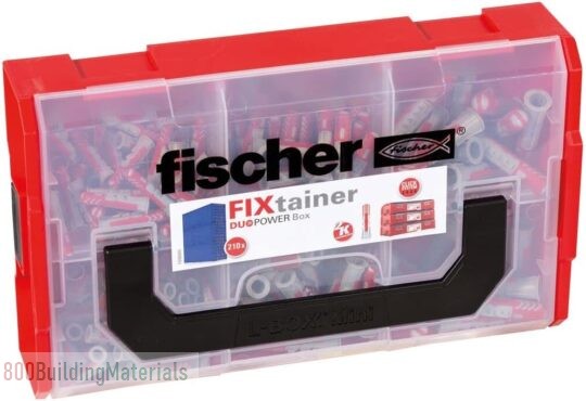 Fischer Fixtainer – Duo Power Plug Box Dowel Set 210 per Pack 536161