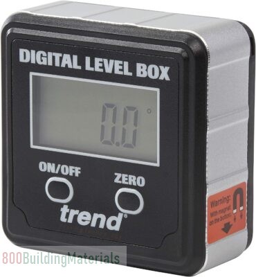 Trend Digital Level Box and Angle Finder Magnetic Base & LCD Display for Woodworking and Accurate Table/Miter Saw Angle
