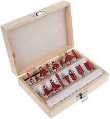 Woodworking Carbide Router Bit sets (1/4 inch Shank)-15 Pieces 6.35mm