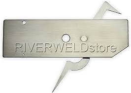 RIVERWELD V-WAC Single Weld Gage Welding Inspection Thread Gauge Metric Stainless Steel