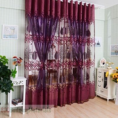 akaddy Window Curtain Panel Tulle Voile- ‎KTMUP-STRD-STR-MIXCH-B07FY5Q3F7