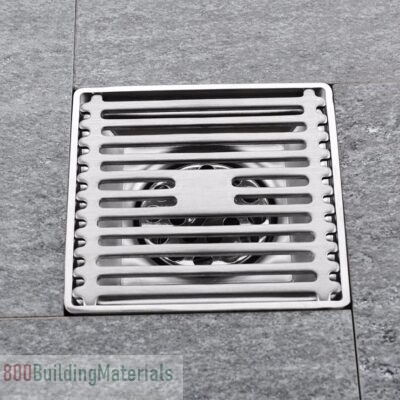 Fashion Home Stainless Steel Square Shower Floor Drain With Tile Insert – FH-4417