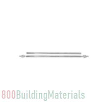 Double Bar Adjustable Curtain Rod 266 – 2m Silver