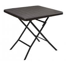 Lanny Portable Plastic Table LH290404 Brown 62 x 62cm