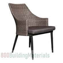 Al Mosada Single Rattan Chair with Foam- Grey-SR016