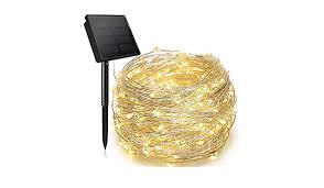 Solar Powered 100 LED String Light 2pcs – Yel-low- L4-SWIJ-KDUZ