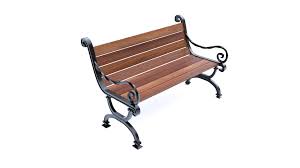RBW Outdoor Wooden Bench 3 Seater -Metal Handle- 150cm- Brown- RAI000415845