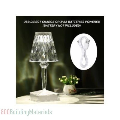 Acrylic Crystal Table Lamp- Clear- EL-48623188