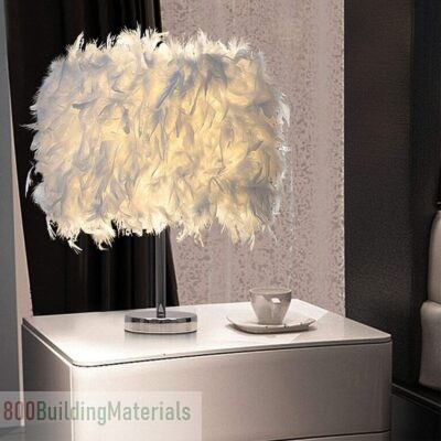 N/P Handmade Feather LED Table Lamp- Warm White – DOYE