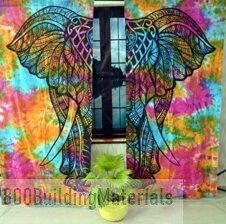 Alveera Gems Animal Print Fabric Classic Curtain- 8 Feet- Multicolor-‎kk_26