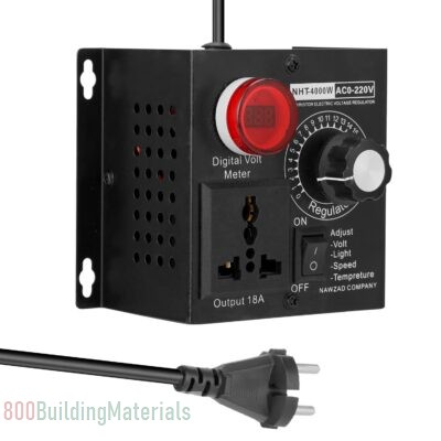 Compact Variable Voltage Controller Black -18x10x12cm- E9755-US