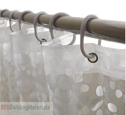 SHAVIN PVC Transparent with 3D Diamond Design Print Curtain – SI-CT-D-9