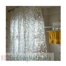 SHAVIN PVC Transparent with 3D Diamond Design Print Curtain – SI-CT-D-9