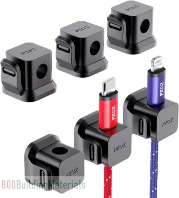 PZOZ Cord Organizer Adhesive Charger Cable Clips – 6 Pack