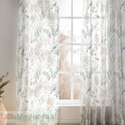 Haus & Kinder Linen Sheer Polyester Window Door Curtains- ‎CSS02