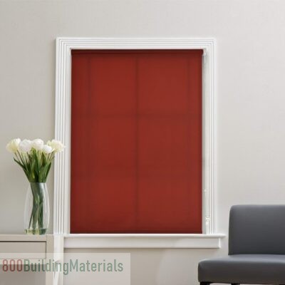 Deco Window Semi Blackout Roller Blinds Curtains -3.5 x 7 feet- Red- ‎0056263-0270
