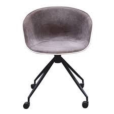 Neo Front Meeting Chair- Lounge Chair with Rotating Legs-Grey 59x45x80cm- 01-R106A-8A