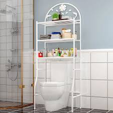 ALMUFARREJ Over Toilet Storage Bathroom Shelving White- FX-591