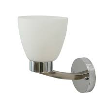 Wall Light with Wall Bracket – Silver & White- 80445/1A