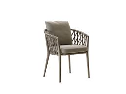 Swin Aluminium & Rope Single Chair With Cushion- DPW000349656