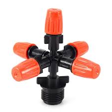 Hylan Adjustable 5 Head Automatic Water Sprinkler – Orange- 5 pcs- huiyang181