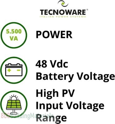 Tecnoware Power Systems ATA Solar Inverter 5500W – 48V Battery FINVATA5502