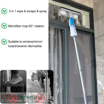 AzzmaAii Spray Window Squeegee Cleaning Tool Set 3-in-1 – 032