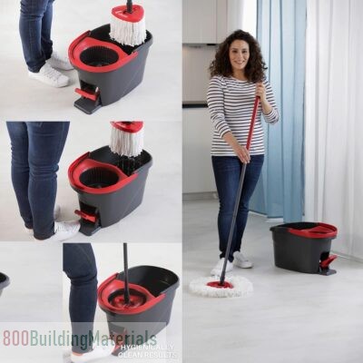 Vileda Easy Wring, Clean spin mop and bucket set with foot pedal VLFC133649