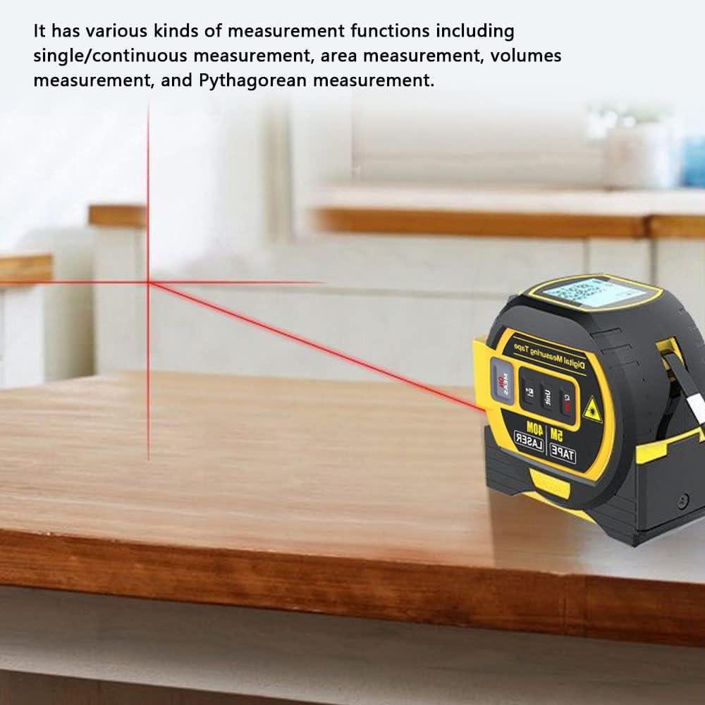 Moniss 3in1 Laser Rangefinder 5m Tape Measure Ruler